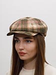Кепка WIGENS арт. 101990 NEWSBOY CLASSIC CAP (оливковый / бордовый)